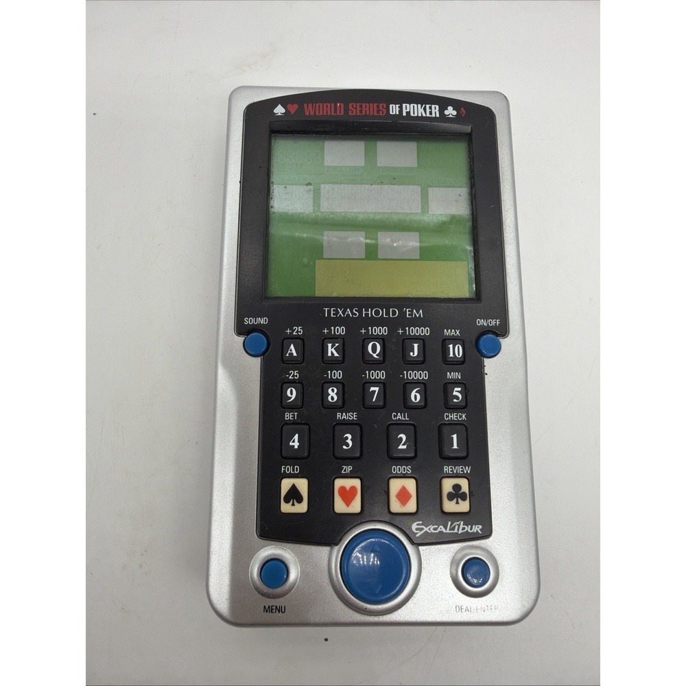 World Series of Poker Excalibur Electronic Texas Hold 'Em Handheld Game